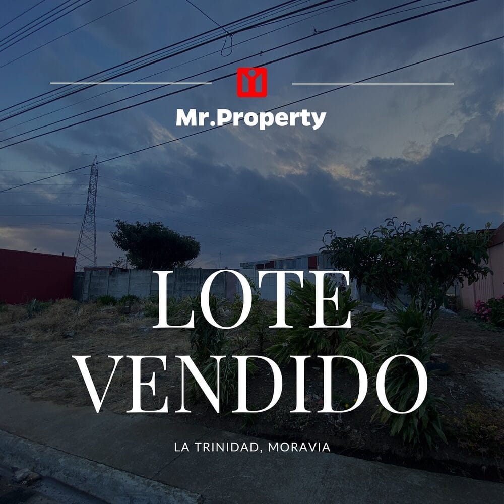 Arte publicado por Mr. Property: lote vendido en La Trinidad, Moravia